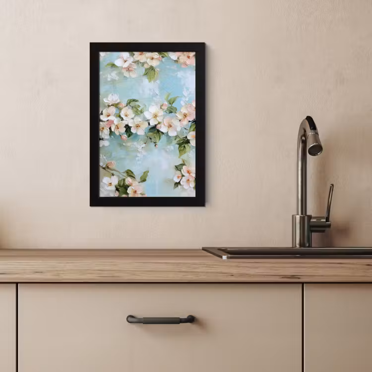 KitchenYeah - Cucina - Cornice per foto - Fiore - Foglie - Azzurro — 2