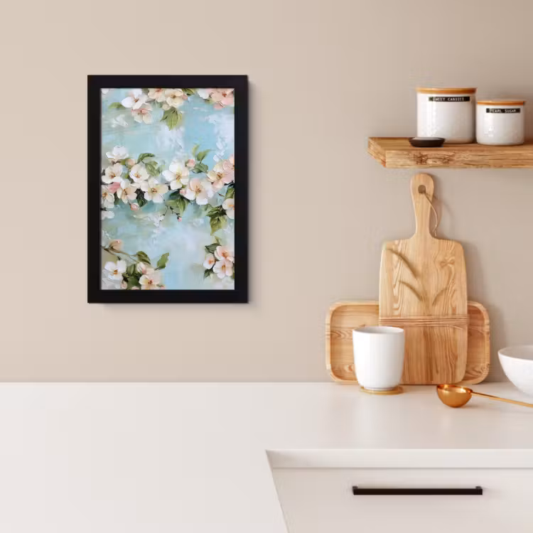 KitchenYeah - Cucina - Cornice per foto - Fiore - Foglie - Azzurro — 3