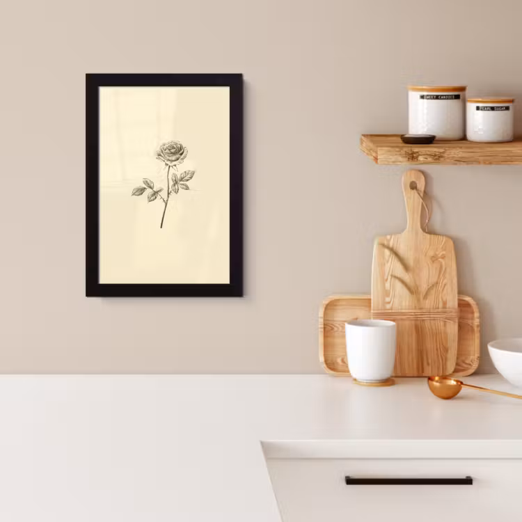 KitchenYeah - Cucina - Cornice per foto - Illustrazione - Nero - Rosa — 3
