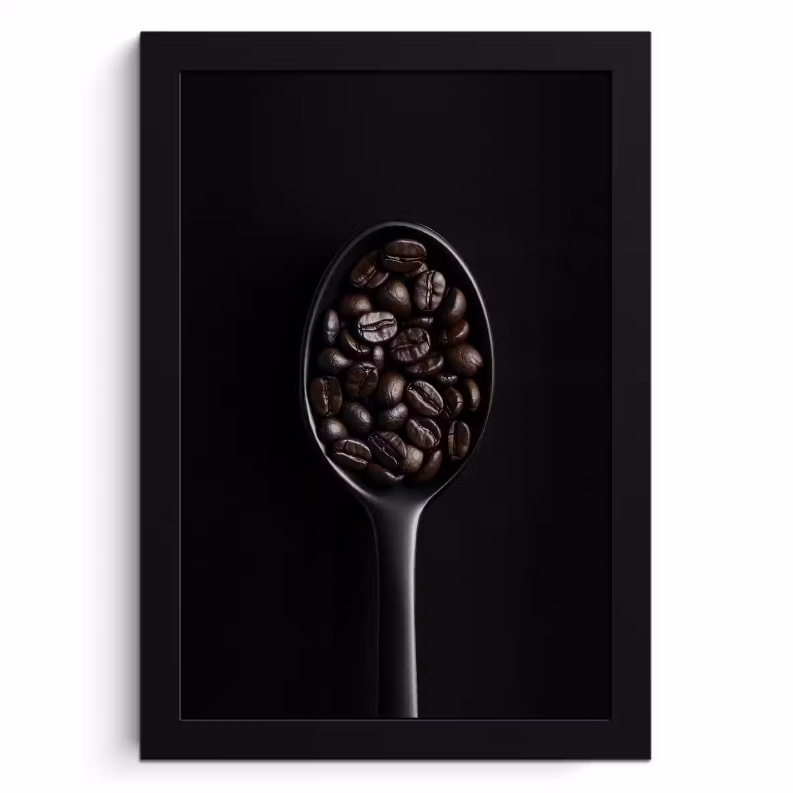 KitchenYeah - Cucina - Cornice per foto - Chicchi di caffè - Cucchiaio - Nero — 1