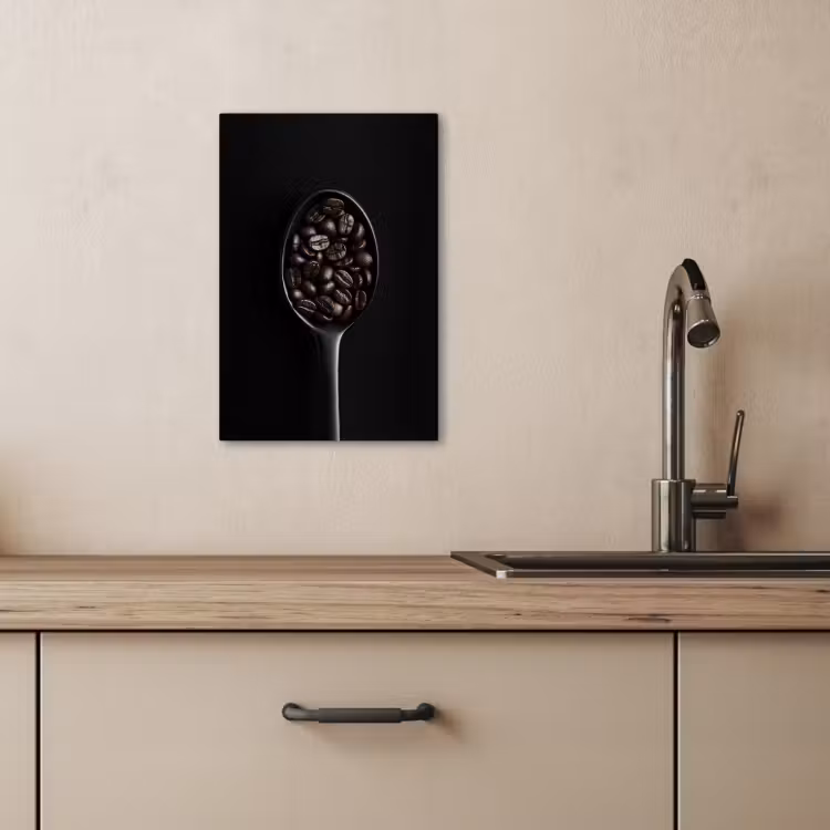 Dipinti su tela - Chicchi di caffè - Cucchiaio - Nero — 2