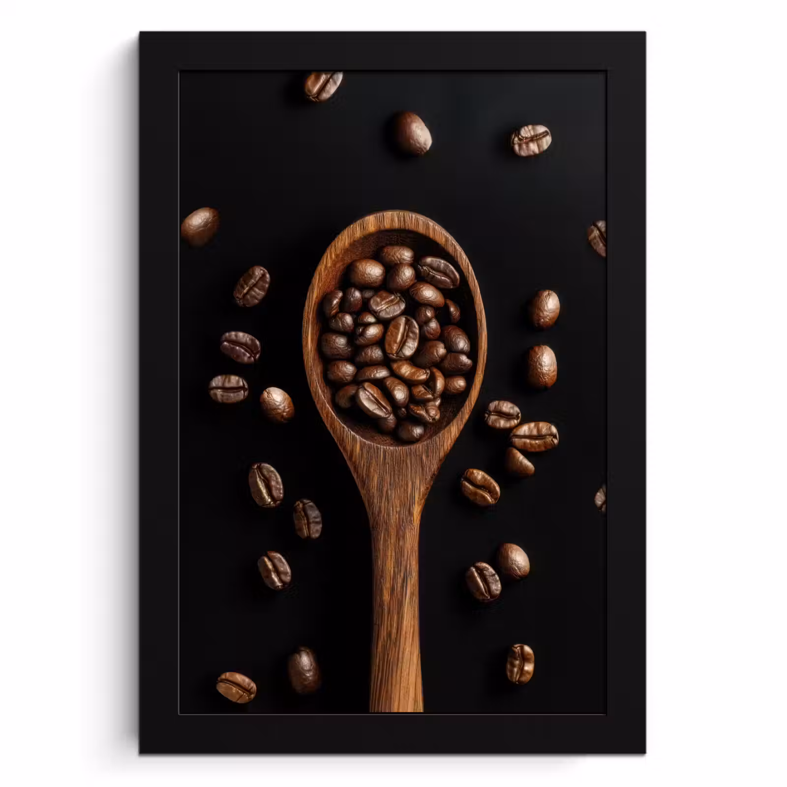 KitchenYeah - Cucina - Cornice per foto - Legno - Nero - Chicchi di caffè — 1