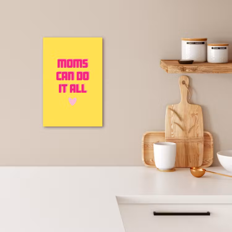 Dipinti su tela - Citazione - Madre - Cuore - Rosa — 3
