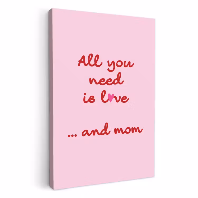 Dipinti su tela - Madre - Amore - Testo - Rosso — 1