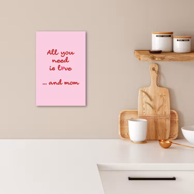 Dipinti su tela - Madre - Amore - Testo - Rosso — 3