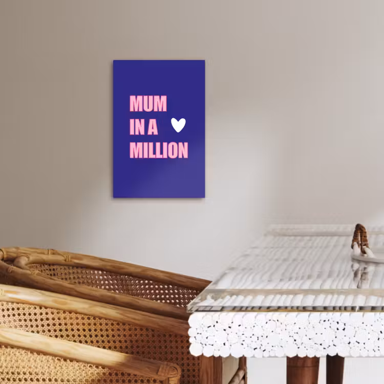 Dipinti su tela - Madre - Testo - Blu - Cuore — 2