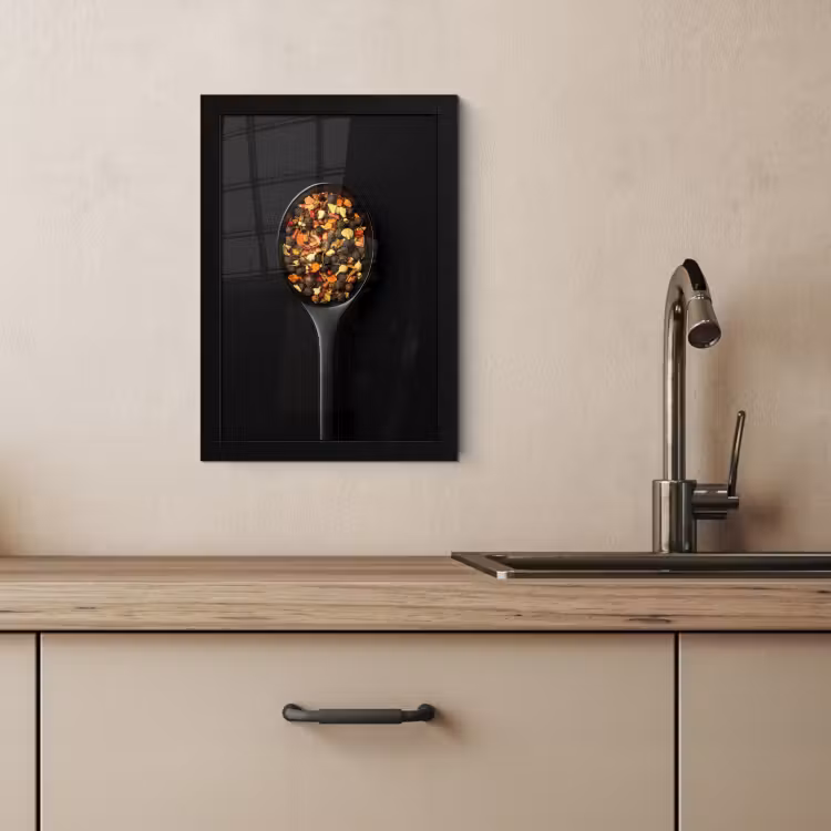 KitchenYeah - Cucina - Cornice per foto - Erbe - Nero - Cucchiaio — 3