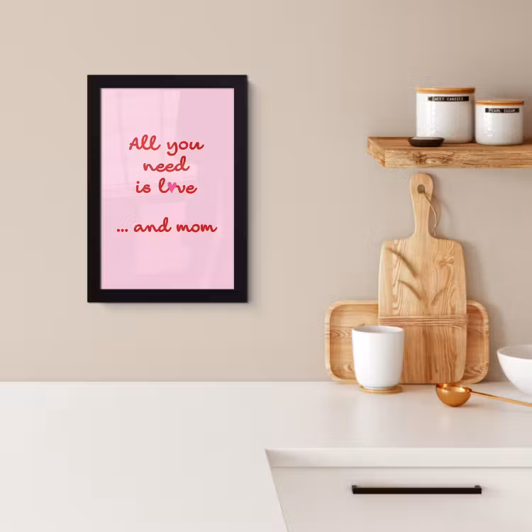 KitchenYeah - Cucina - Cornice per foto - Madre - Amore - Testo - Rosso — 2
