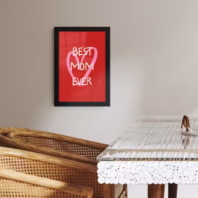 KitchenYeah - Cucina - Cornice per foto - Madre - Citazione - Cuore - Rosso — 3