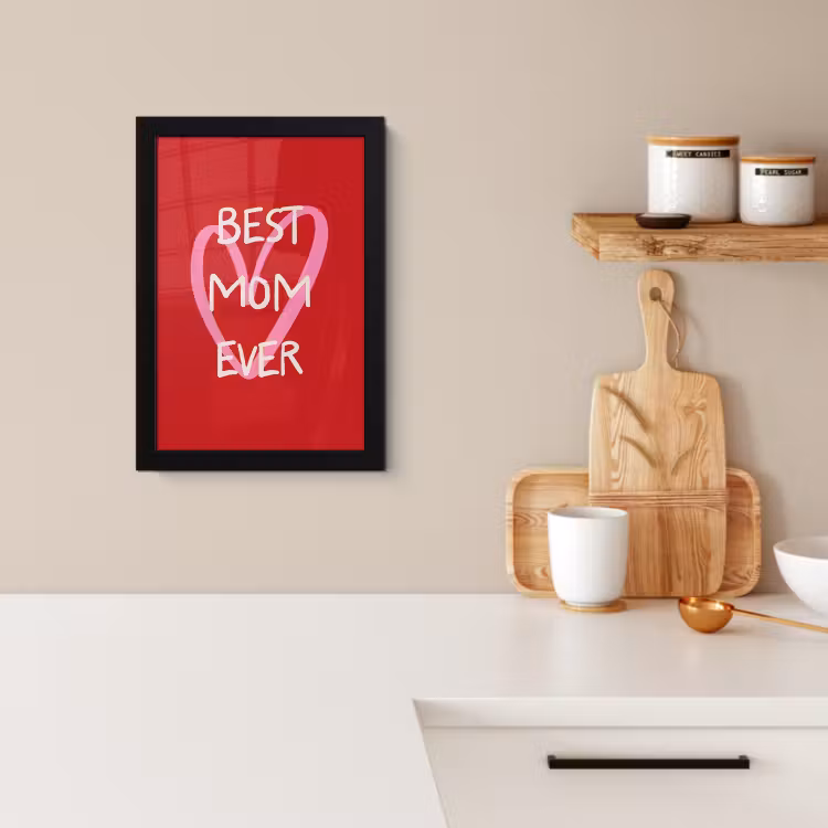 KitchenYeah - Cucina - Cornice per foto - Madre - Citazione - Cuore - Rosso — 4