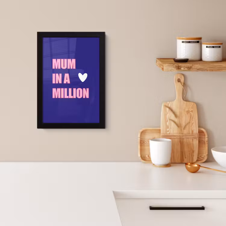 KitchenYeah - Cucina - Cornice per foto - Madre - Testo - Blu - Cuore — 2
