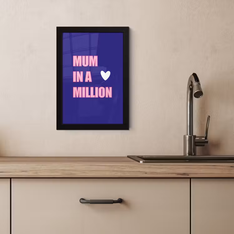 KitchenYeah - Cucina - Cornice per foto - Madre - Testo - Blu - Cuore — 3