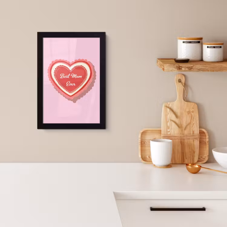 KitchenYeah - Cucina - Cornice per foto - Testo - Cuore - Madre - Rosa — 2