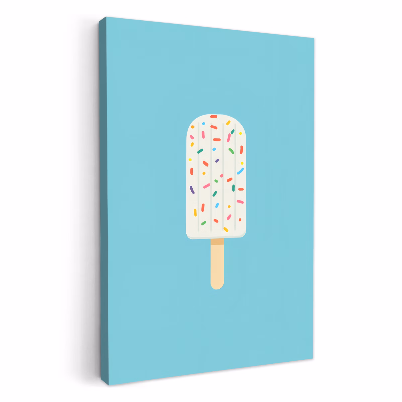 Dipinti su tela - Gelato - Bastoncino - Spolverini - Azzurro — 1