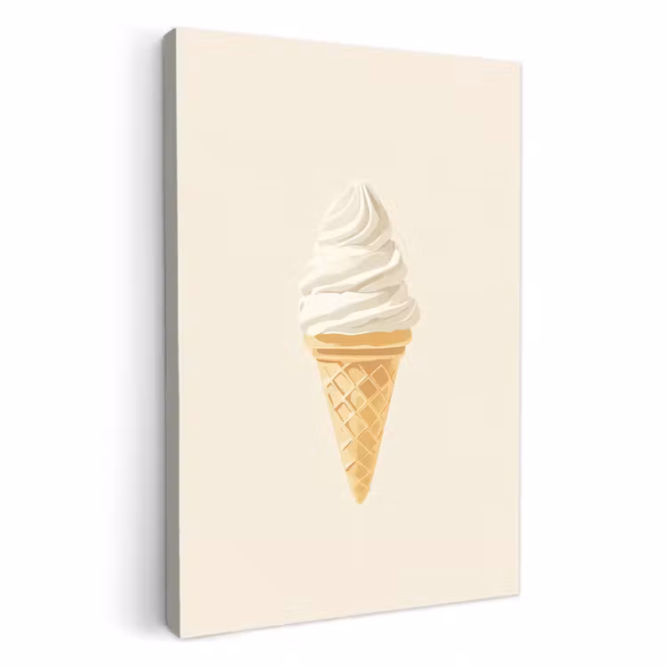 Dipinti su tela - Cono gelato - Bianco — 1