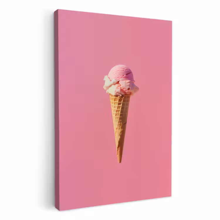 Dipinti su tela - Corno - Paletta per gelato - Rosa — 1