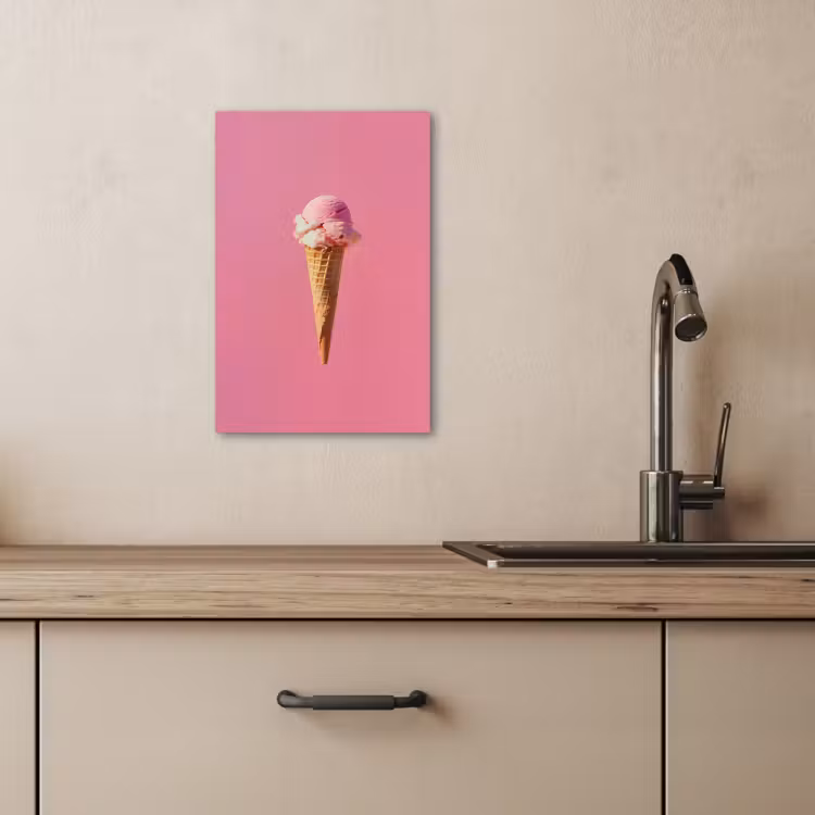 Dipinti su tela - Corno - Paletta per gelato - Rosa — 3