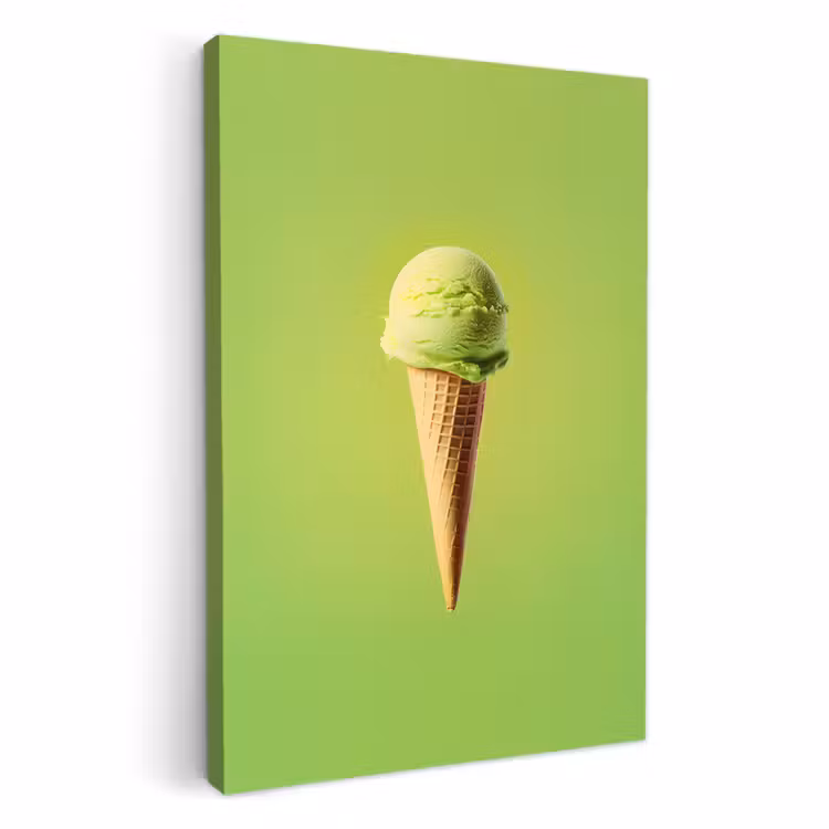 Dipinti su tela - Corno - Paletta per gelato - Verde — 1