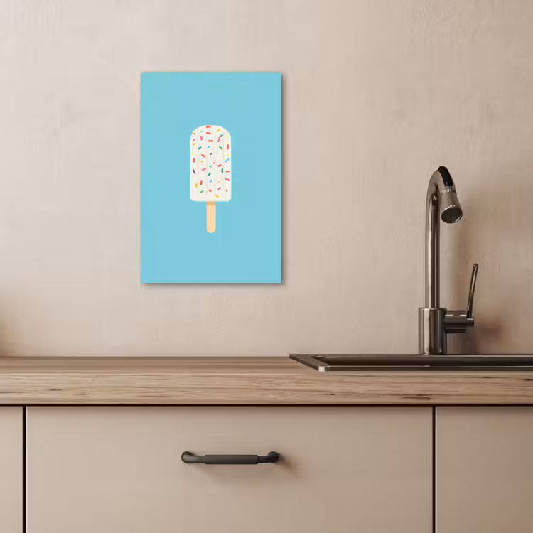 Dipinti su tela - Gelato - Bastoncino - Spolverini - Azzurro — 2