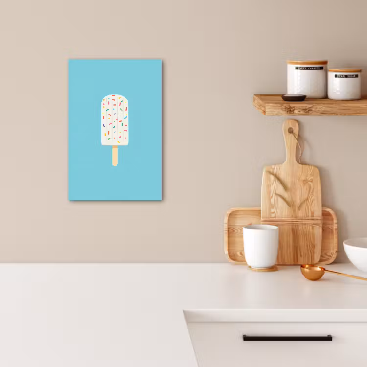 Dipinti su tela - Gelato - Bastoncino - Spolverini - Azzurro — 4