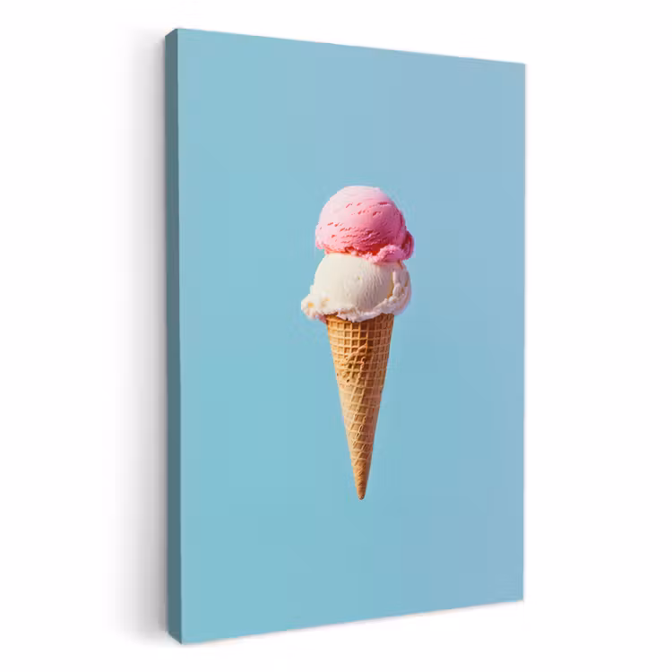 Dipinti su tela - Gelato Scoop - cono - Blu — 1