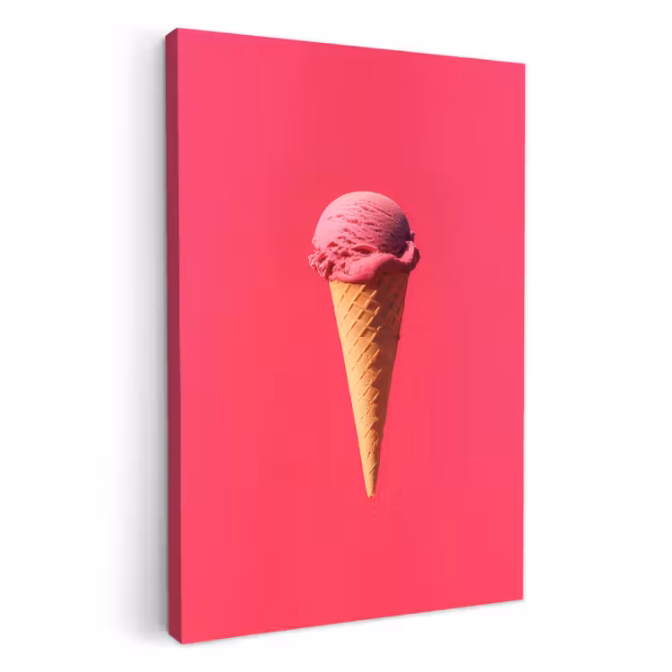 Dipinti su tela - Paletta per gelato - Rosa - Corno — 1