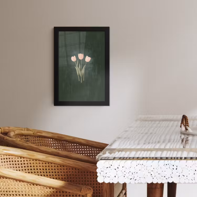 KitchenYeah - Cucina - Cornice per foto - Tulipani - Amore - Verde scuro — 4