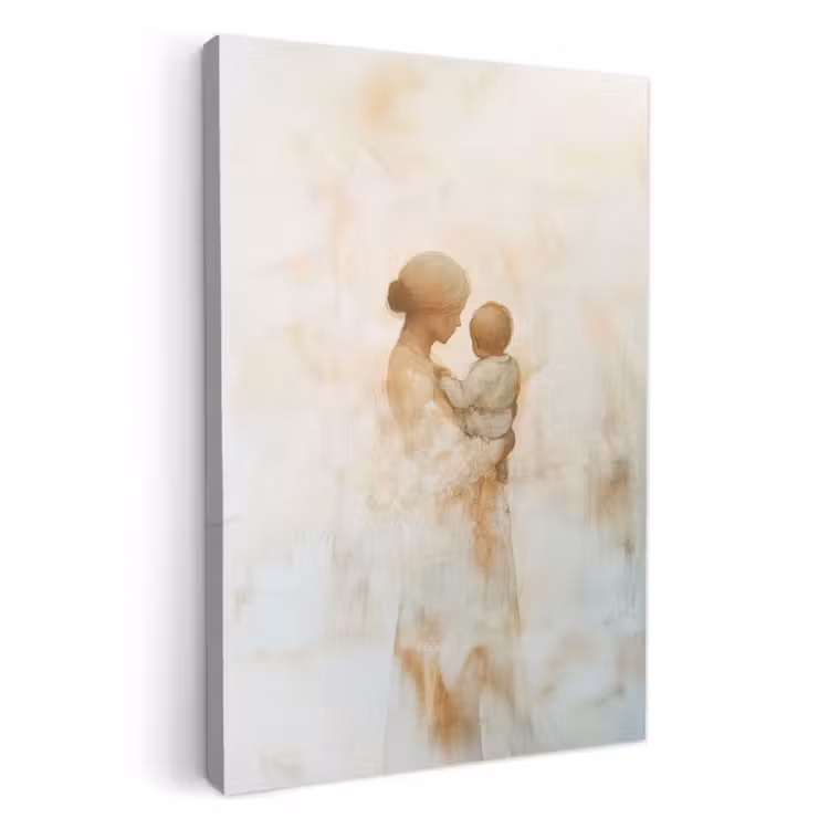 Dipinti su tela - Bambino - Madre - Acquerello — 1