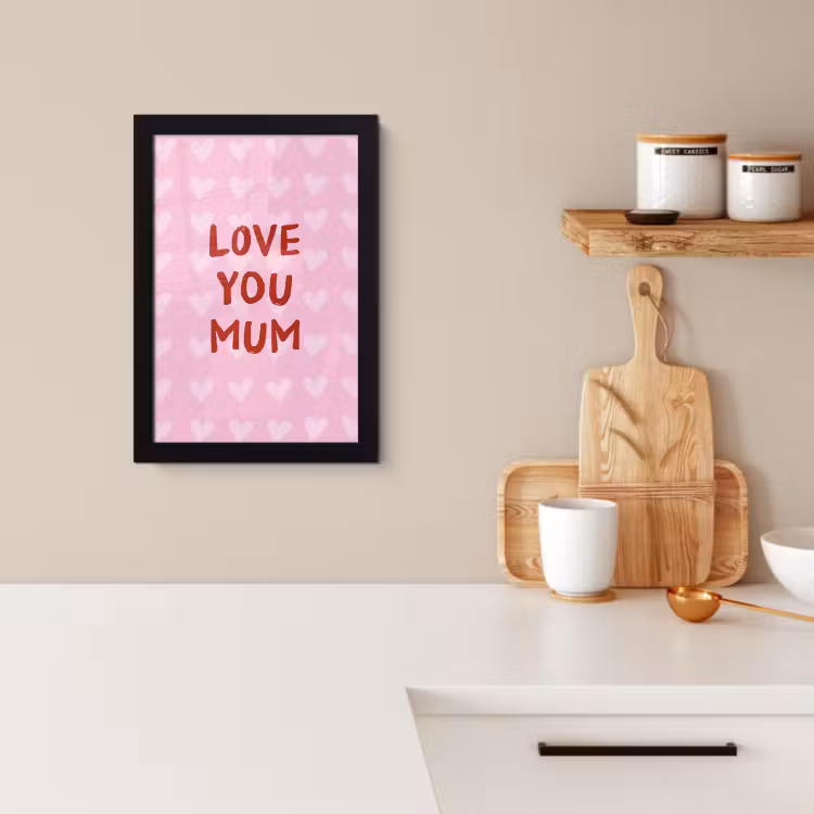 KitchenYeah - Cucina - Cornice per foto - Amore - Citazione - Madre - Rosso — 2