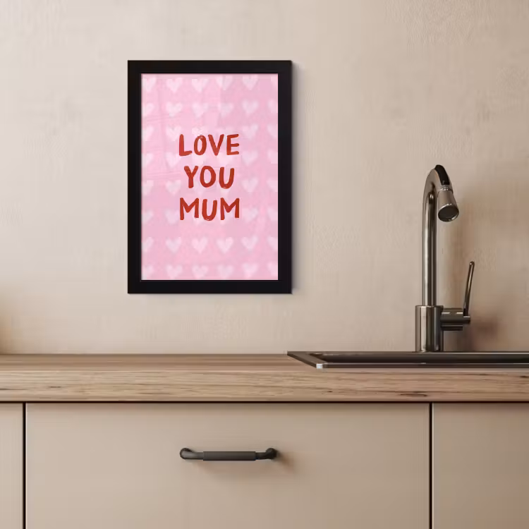 KitchenYeah - Cucina - Cornice per foto - Amore - Citazione - Madre - Rosso — 3