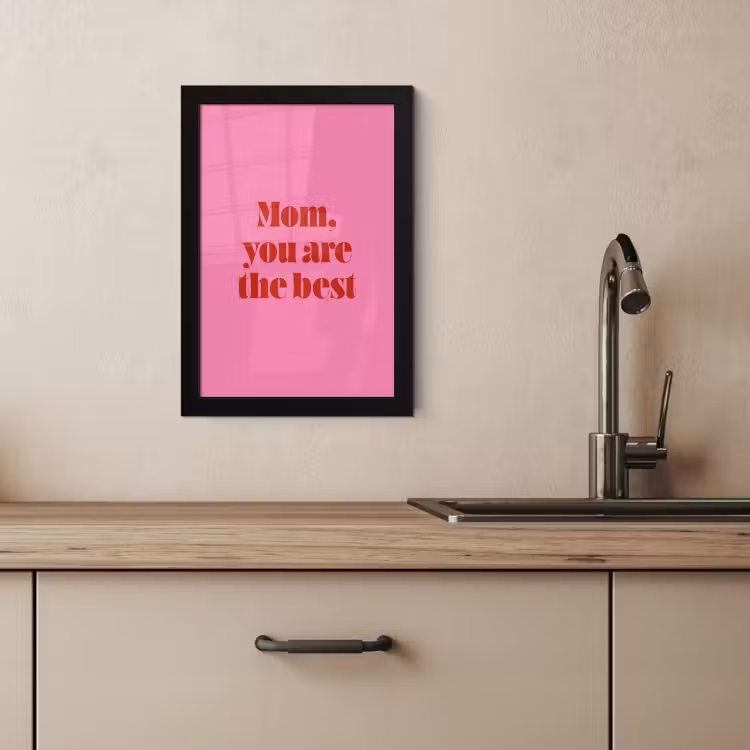 KitchenYeah - Cucina - Cornice per foto - Madre - Messaggio - Rosa — 3