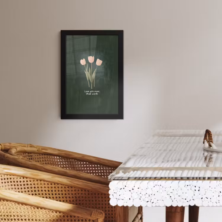 KitchenYeah - Cucina - Cornice per foto - Tulipani - Rosa - Testo - Amore — 4
