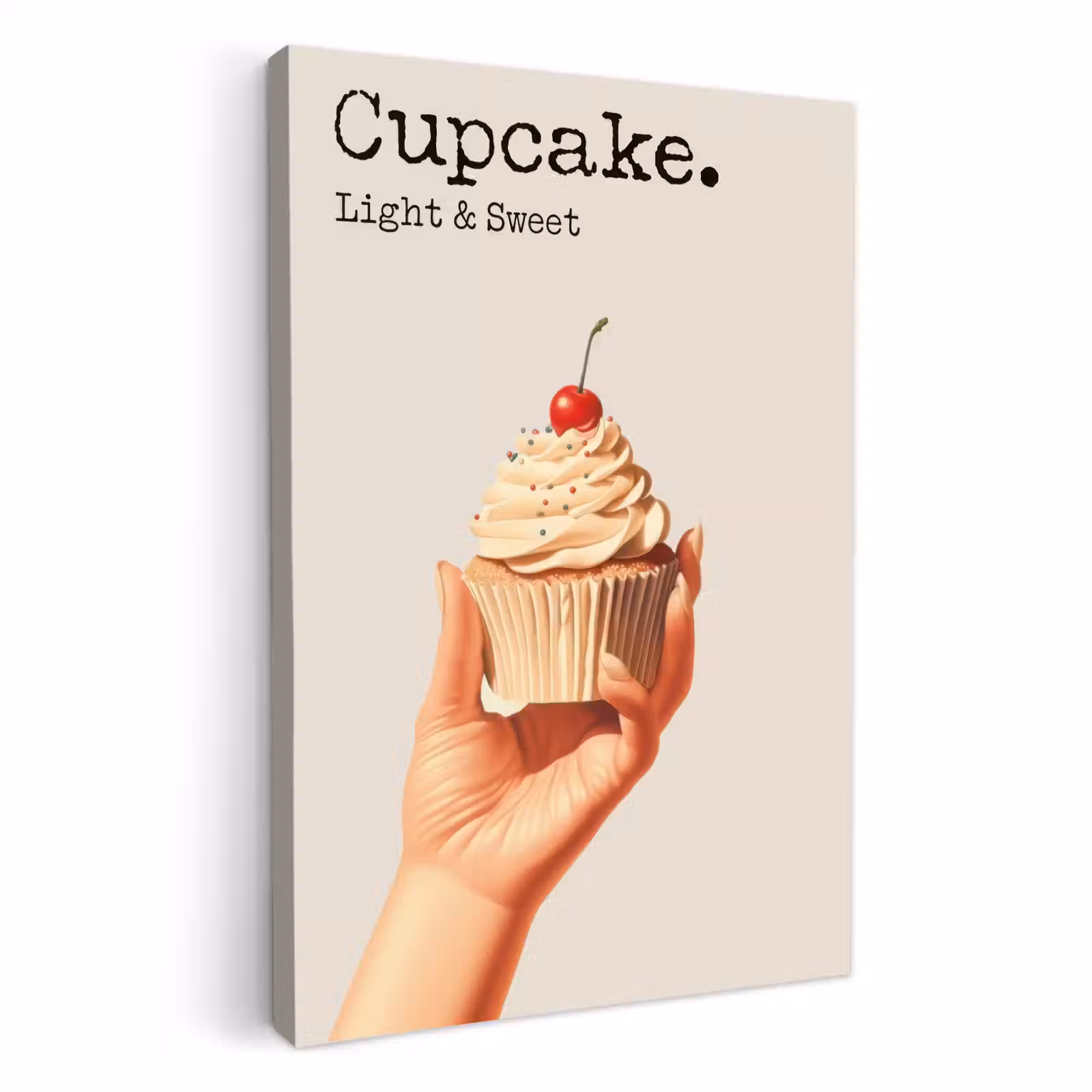 Dipinti su tela - Cupcake - Dolce - Ciliegia — 1