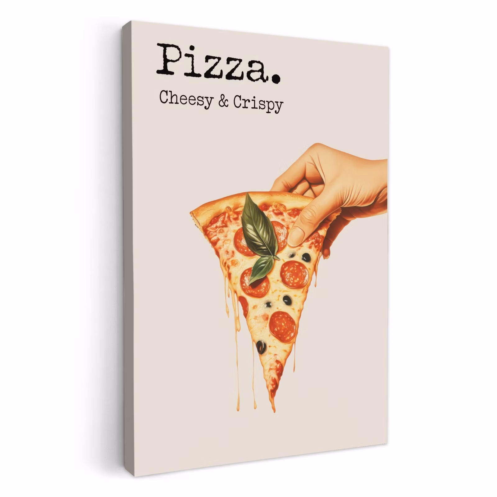 Dipinti su tela - Pizza - Formaggio - Salame piccante — 1