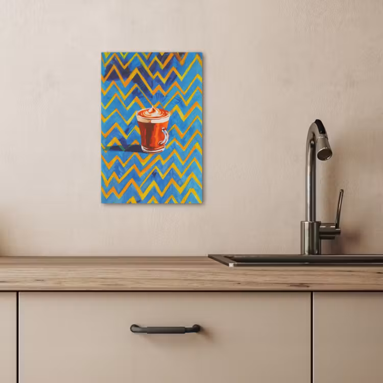Dipinti su tela - Tazza - Caffè - Zigzag - Panna montata — 3