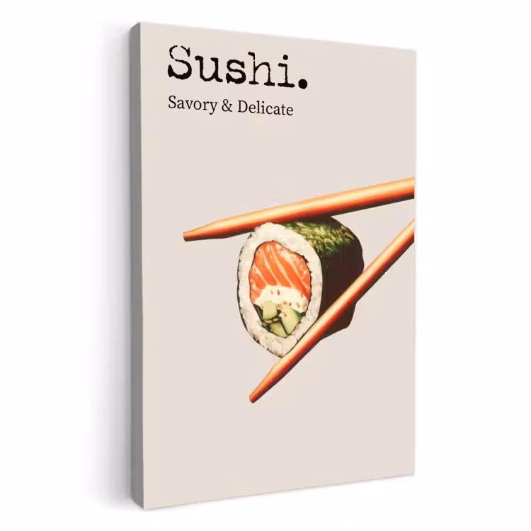 Dipinti su tela - Sushi - Salmone - Riso - Giapponese — 1