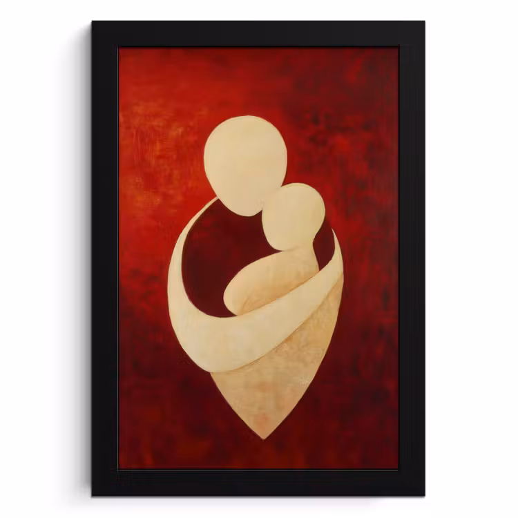 KitchenYeah - Cucina - Cornice per foto - Astratto - Madre - Bambino - Rosso — 1
