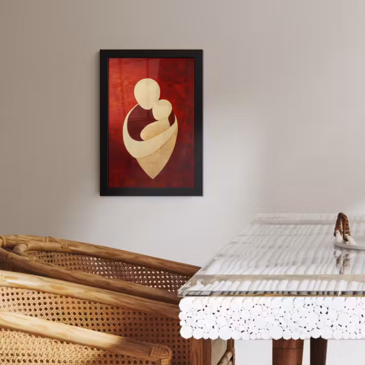 KitchenYeah - Cucina - Cornice per foto - Astratto - Madre - Bambino - Rosso — 2