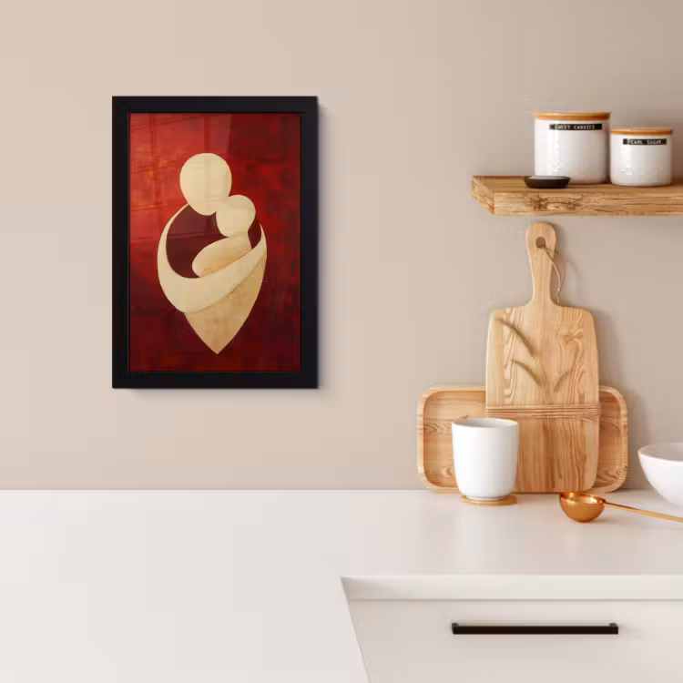 KitchenYeah - Cucina - Cornice per foto - Astratto - Madre - Bambino - Rosso — 3