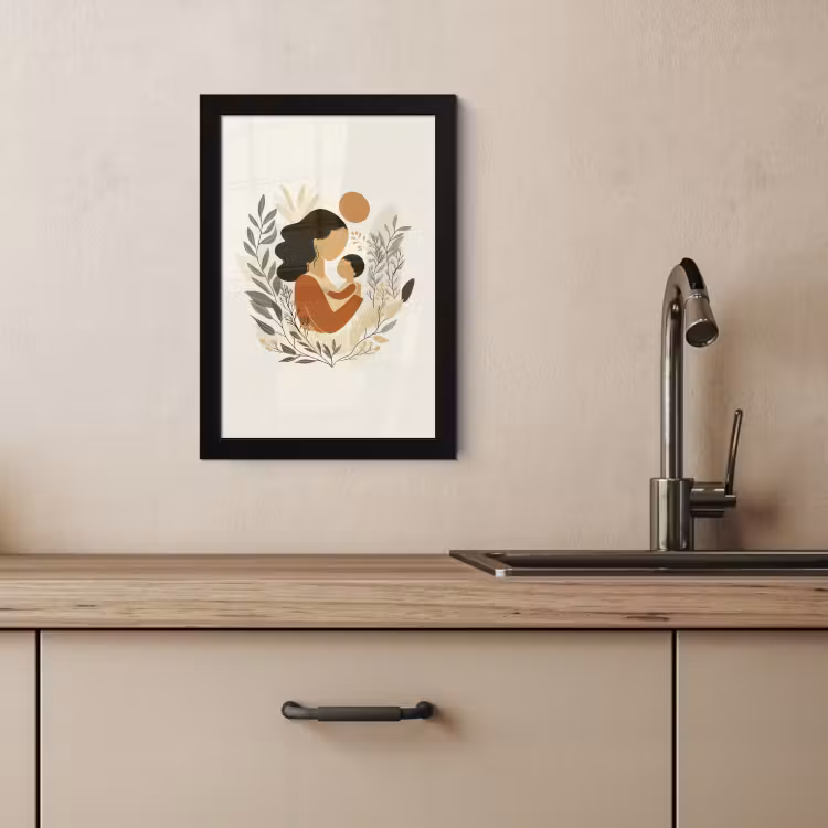 KitchenYeah - Cucina - Cornice per foto - Illustrazione - Madre - Bambino - Amorevole — 4