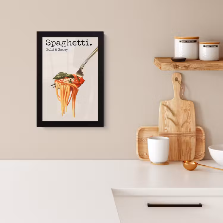KitchenYeah - Cucina - Cornice per foto - Spaghetti - salsa di pomodoro - parmigiano — 2