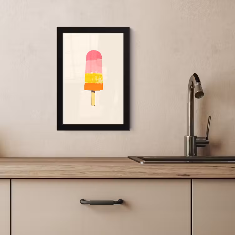 KitchenYeah - Cucina - Cornice per foto - Gelato all'acqua - Retro - Stick - Rosa — 4