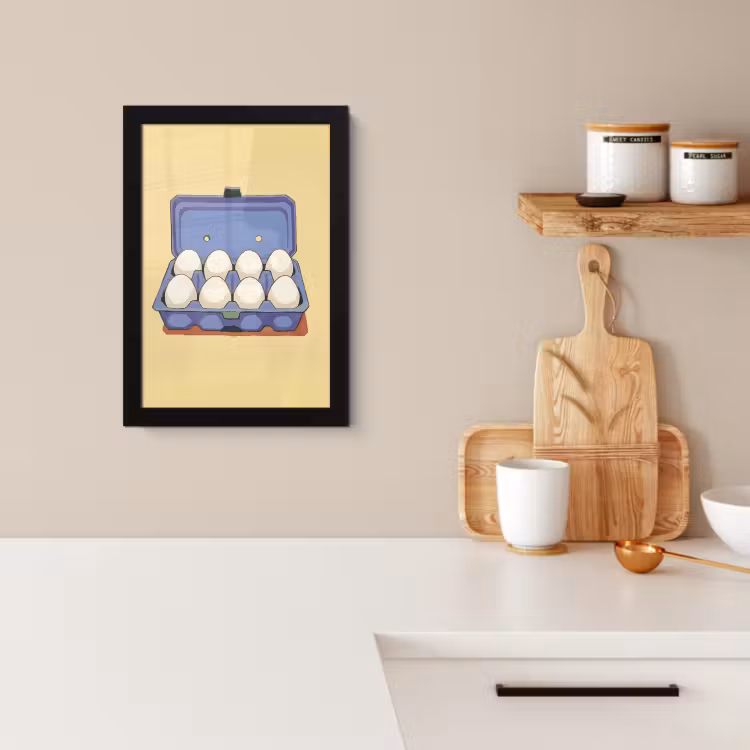 KitchenYeah - Cucina - Cornice per foto - Uova - Scatola - Minimalista - Blu — 2