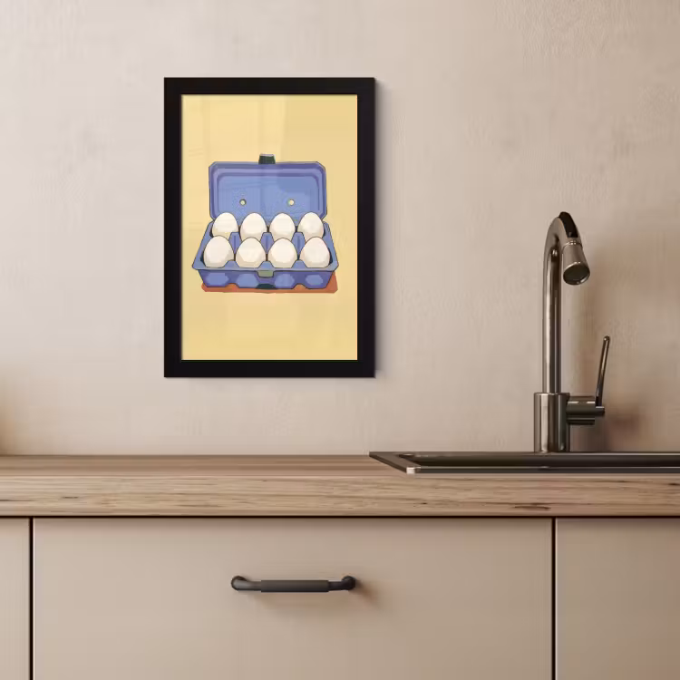 KitchenYeah - Cucina - Cornice per foto - Uova - Scatola - Minimalista - Blu — 3