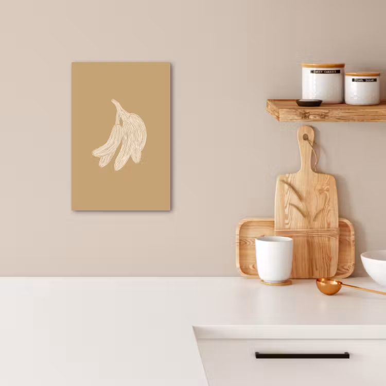 Dipinti su tela - Banane - Beige - Disegno a linee - Minimalista — 2