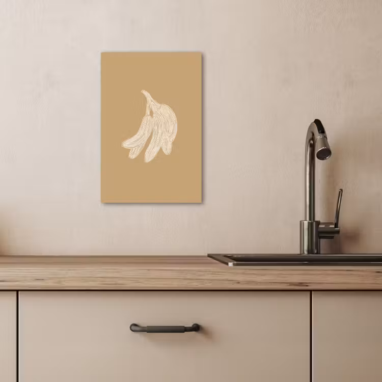 Dipinti su tela - Banane - Beige - Disegno a linee - Minimalista — 3