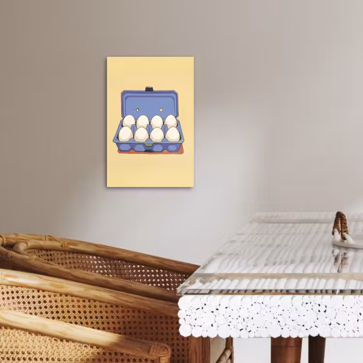 Dipinti su tela - Uova - Scatola - Minimalista - Blu — 1