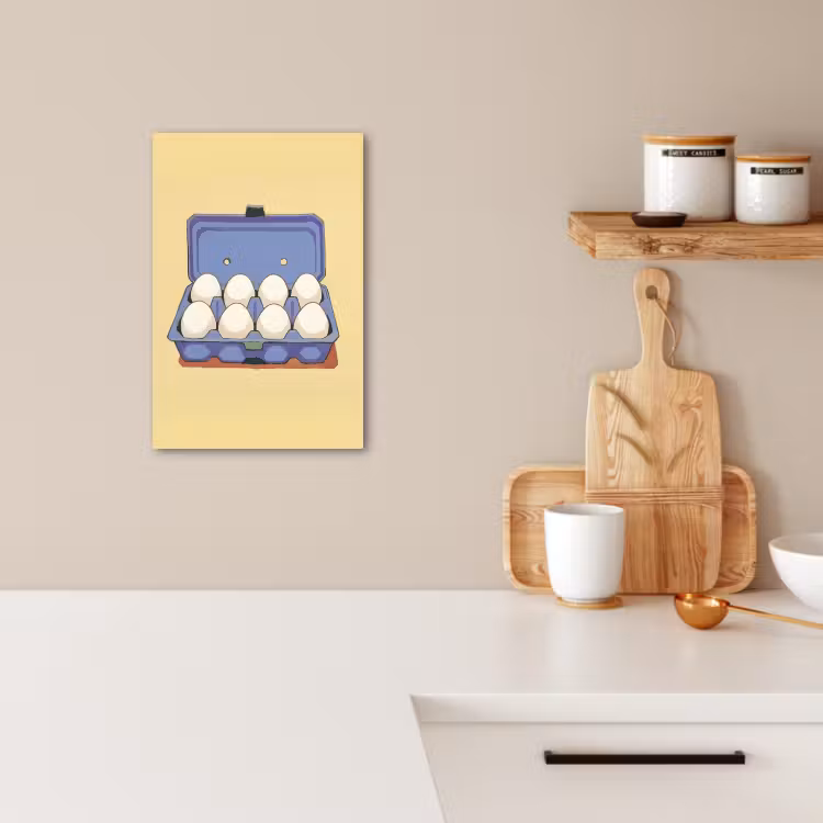 Dipinti su tela - Uova - Scatola - Minimalista - Blu — 2