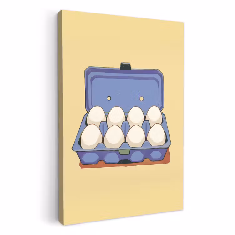Dipinti su tela - Uova - Scatola - Minimalista - Blu — 4