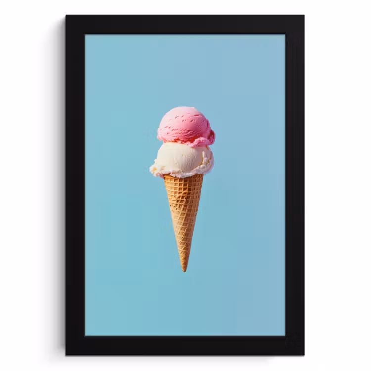 KitchenYeah - Cucina - Cornice per foto - Gelato Scoop - cono - Blu — 1